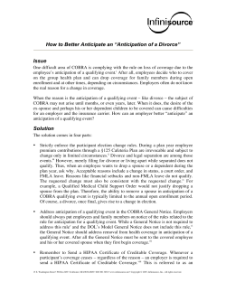 How to Better Anticipate an &ldquo;Anticipation of a Divorce