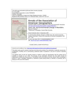 Land, life, and environmental change in mountains