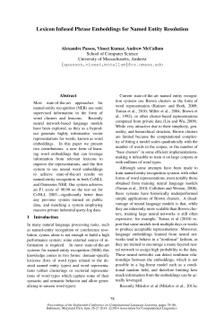 Lexicon Infused Phrase Embeddings for Named Entity Resolution