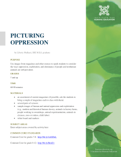picturing oppression - Institute for Humane Education