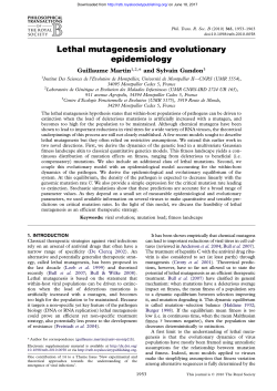 Lethal mutagenesis and evolutionary epidemiology