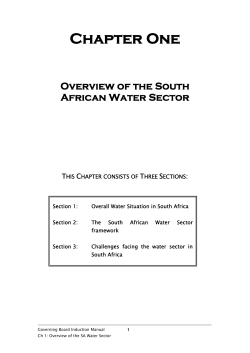 Overview of the South African Water Sector