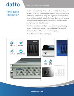 to see our full Datto Llineup for backup and disaster