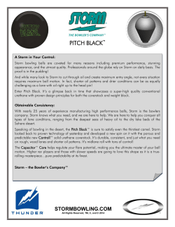 PITCH BLACK&trade; - Storm Bowling