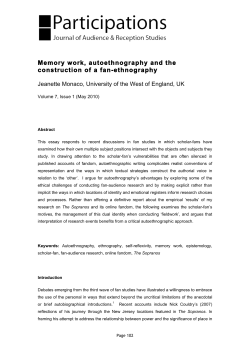 Memory work, autoethnography and the construction