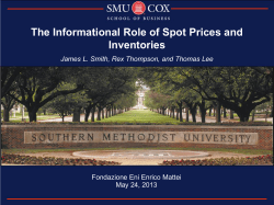 The Informational Role of Spot Prices and Inventories