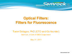 Optical Filters: Filters for Fluorescence