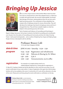 Bringing Up Jessica - Professor Brawn Cafe