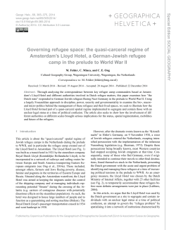 Governing refugee space: the quasi-carceral regime of Amsterdam`s