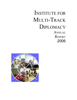Institute For Multi-Track Diplomacy 2006 Report