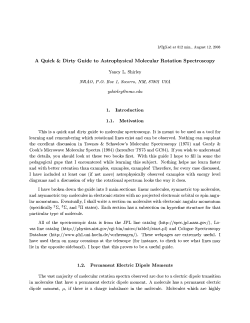 Molecular Rotational Spectra