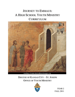 journey to emmaus: a high school youth ministry curriculum