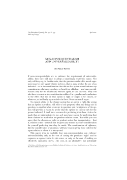 non-consequentialism and universalizability