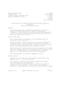Network Working Group A. Lindem Internet-Draft