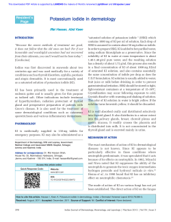 Potassium iodide in dermatology