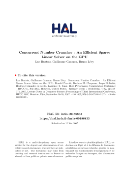 Concurrent Number Cruncher : An Efficient Sparse - HAL
