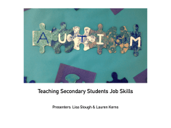 Teaching Secondary Students Job Skills