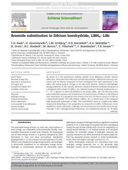 Bromide substitution in lithium borohydride, LiBH4-LiBr