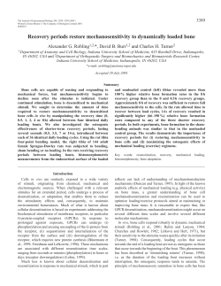 Mechanosensitivity in bone - Journal of Experimental Biology