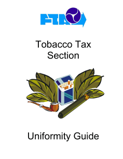 Tobacco Tax Section Uniformity Guide