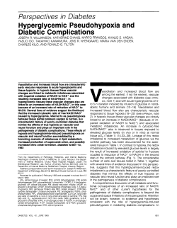 Perspectives in Diabetes Hyperglycemic Pseudohypoxia and