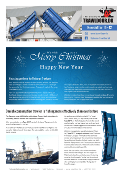 Newsletter 15 - 12 Danish consumption trawler is fishing more