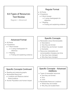 8.4 Types of Resources Test Review