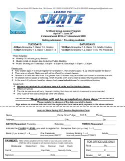Learn to Skate Registration Form