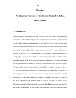 Chapter 3 An Empirical Analysis of Risk