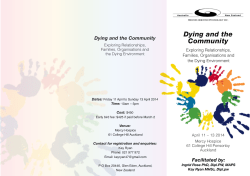 Dying and the Community Workshop