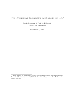 The Dynamics of Immigration Attitudes in the US
