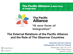 The External Relations of the Pacific Alliance and the Role of The
