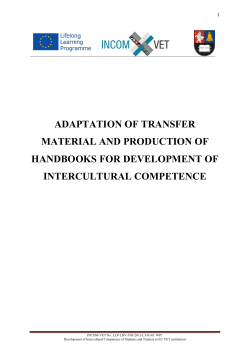 ADAPTATION OF TRANSFER MATERIAL AND PRODUCTION OF