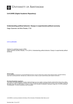 Understanding political behavior: Essays in experimental political