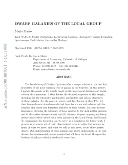 Dwarf Galaxies of the Local Group