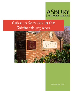 Guide to Services in the Gaithersburg Area