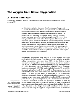 The oxygen trail: tissue oxygenation