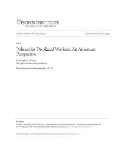 Policies for Displaced Workers: An American