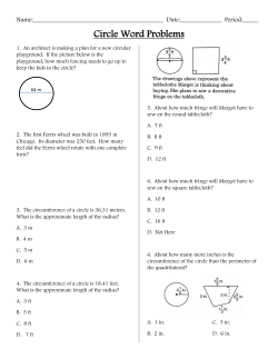 Circle Word Problems