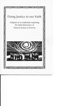 Doing to our Farth - Church Action on Poverty