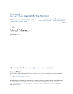 Political Dilemmas - Yale Law School Legal Scholarship Repository