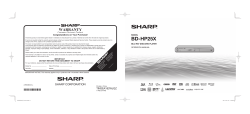 BD-HP25X - Sharp Australia Support