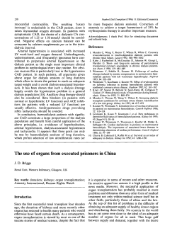 The use of organs from executed prisoners in China