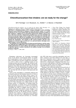 Chlorofluorocarbon-free inhalers: are we ready