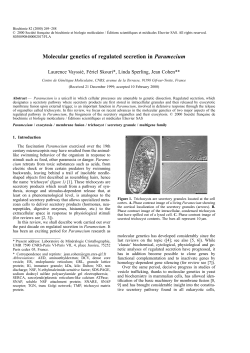 Molecular genetics of regulated secretion in Paramecium