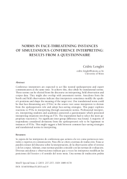 norms in face-threatening instances of - e