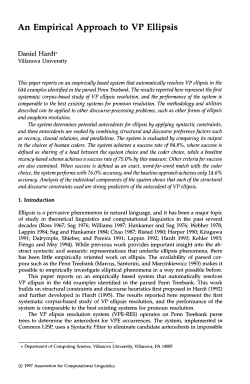 An Empirical Approach to VP Ellipsis