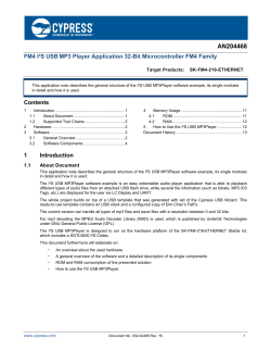 FM4 I&sup2;S USB MP3 Player Application 32