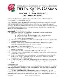 Guidelines for Area Conferences