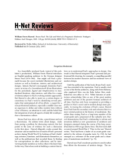 Forgotten Modernist - H-Net